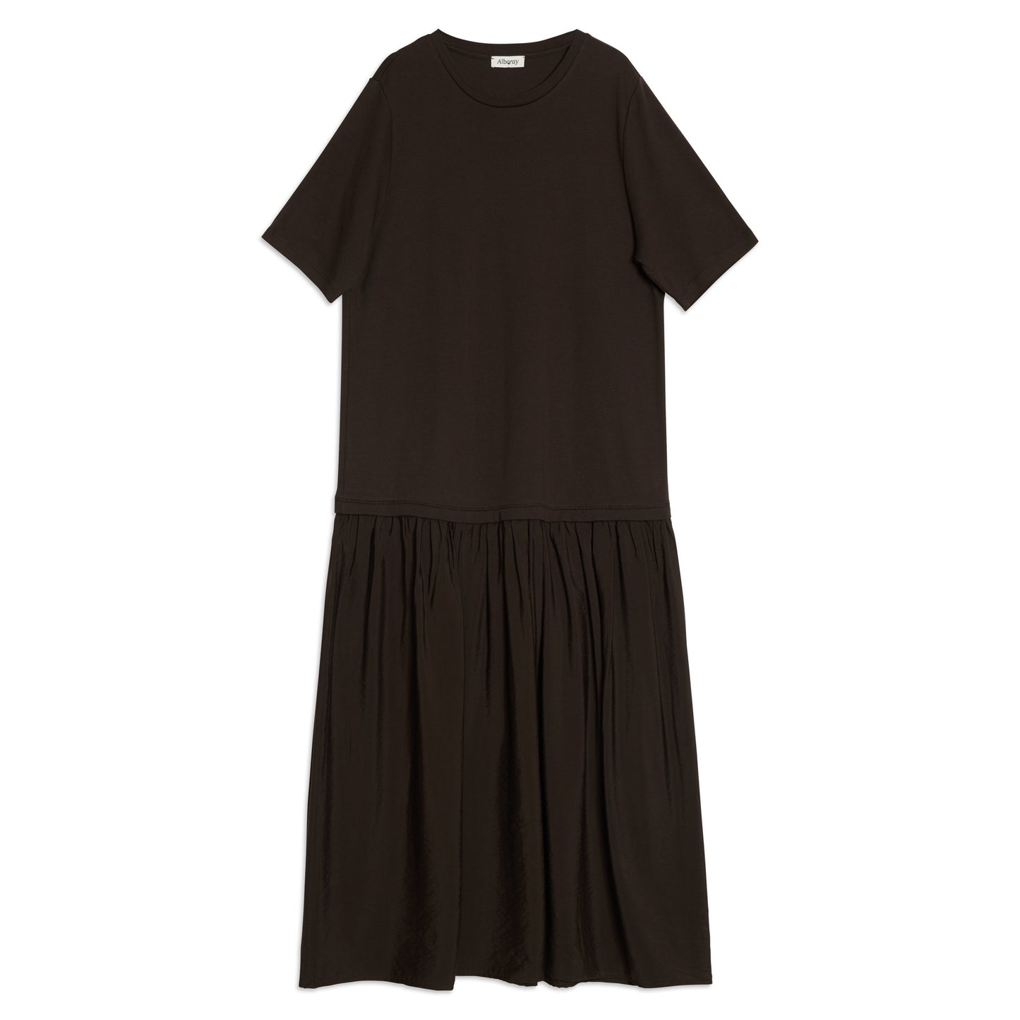 Chocolate Boxy T Mixed Dress