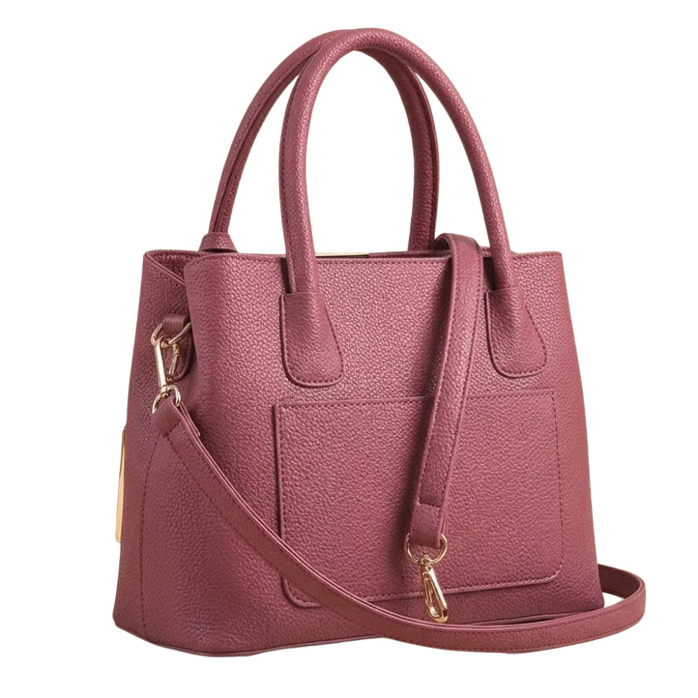 WEAVEW Pink Textured Handbag