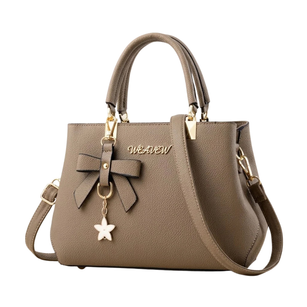 WEAVEW Grey Bow Handbag