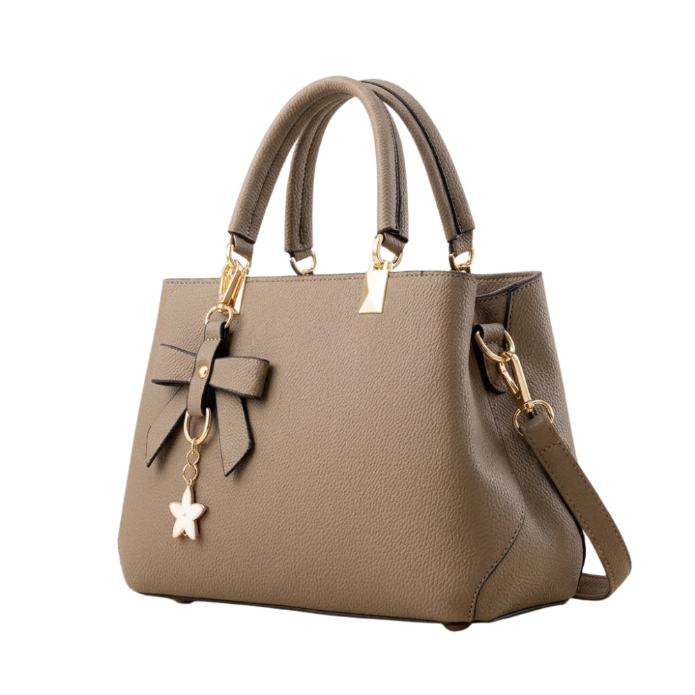 WEAVEW Grey Bow Handbag
