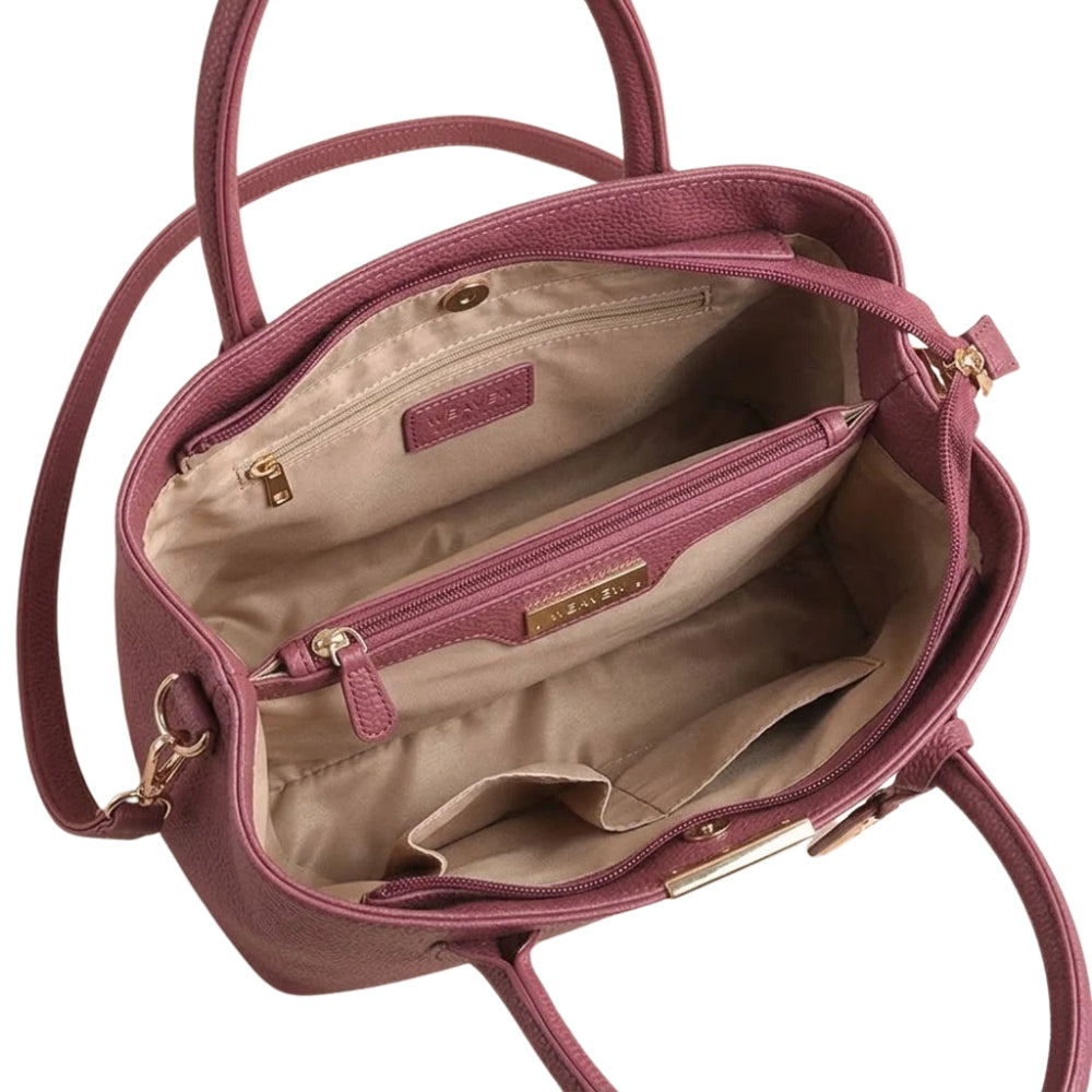 WEAVEW Pink Textured Handbag