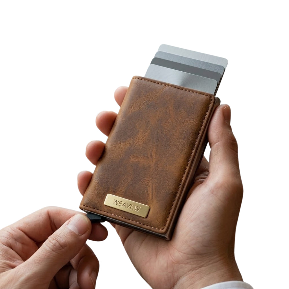 WEAVEW Brown Card Holder Wallet