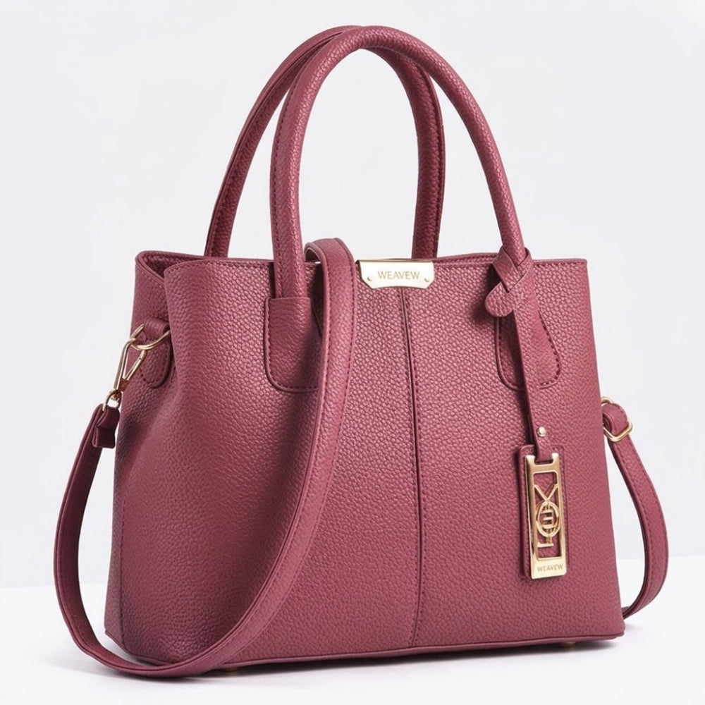 WEAVEW Pink Textured Handbag