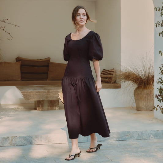 Cotton Sateen Dress