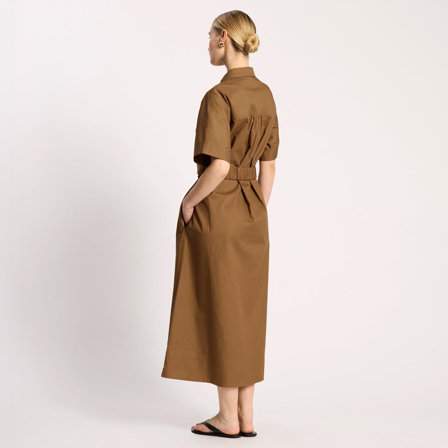 Cotton Sateen Shirtdress