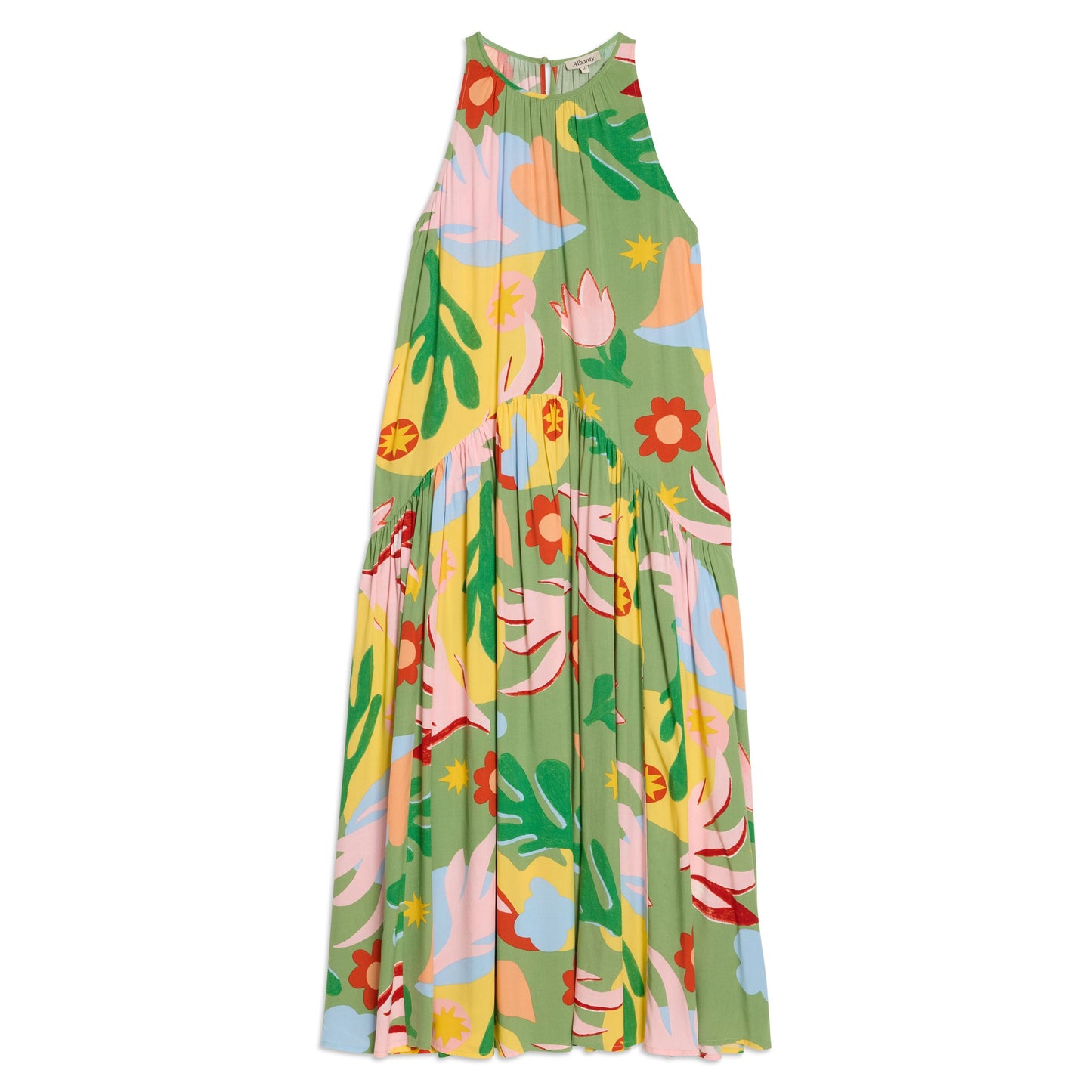 Tropique Print Halter Maxi