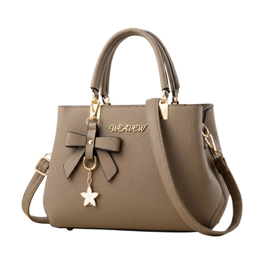 WEAVEW Grey Bow Handbag