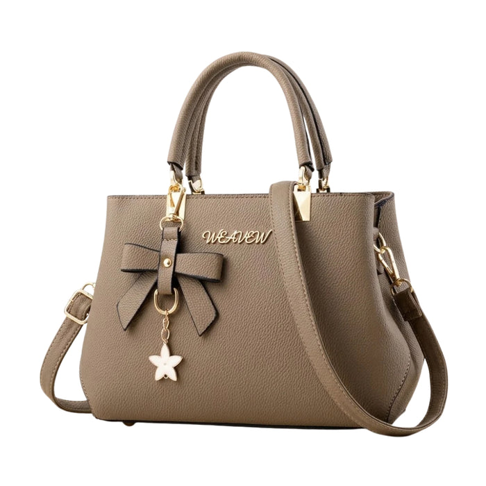 WEAVEW Grey Bow Handbag
