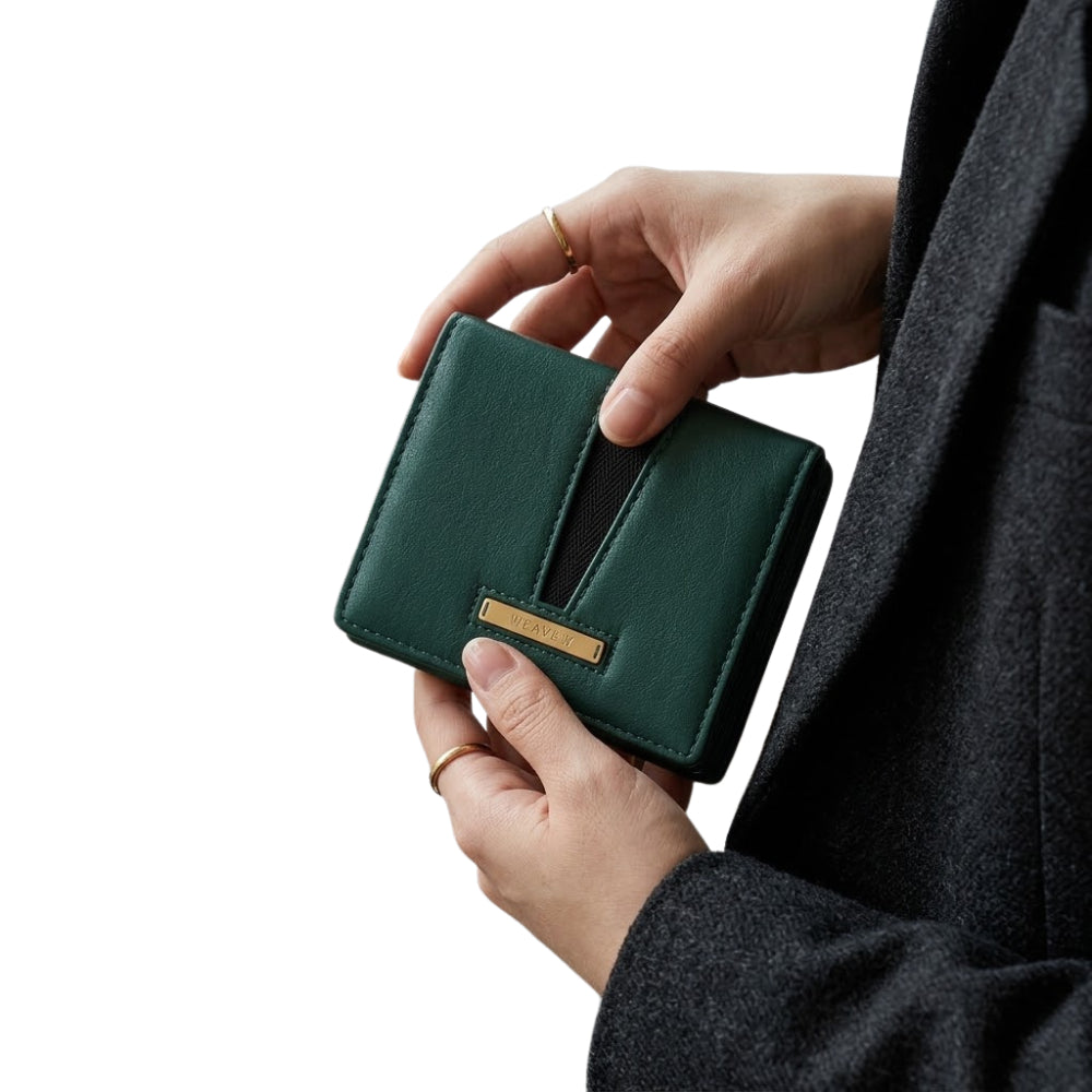 WEAVEW Green Bifold Wallet