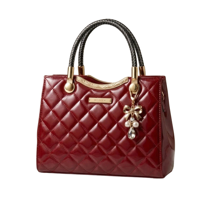 WEAVEW Red Quilted Handbag