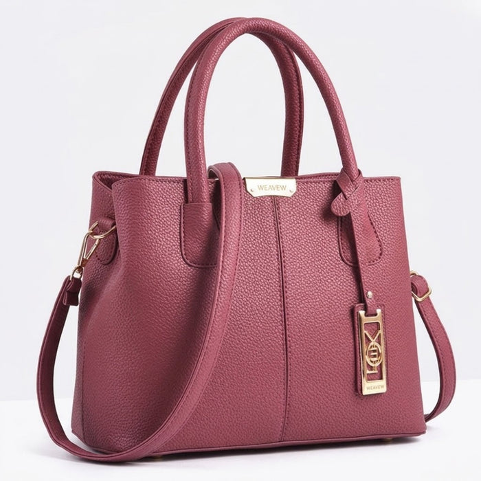 WEAVEW Pink Textured Handbag