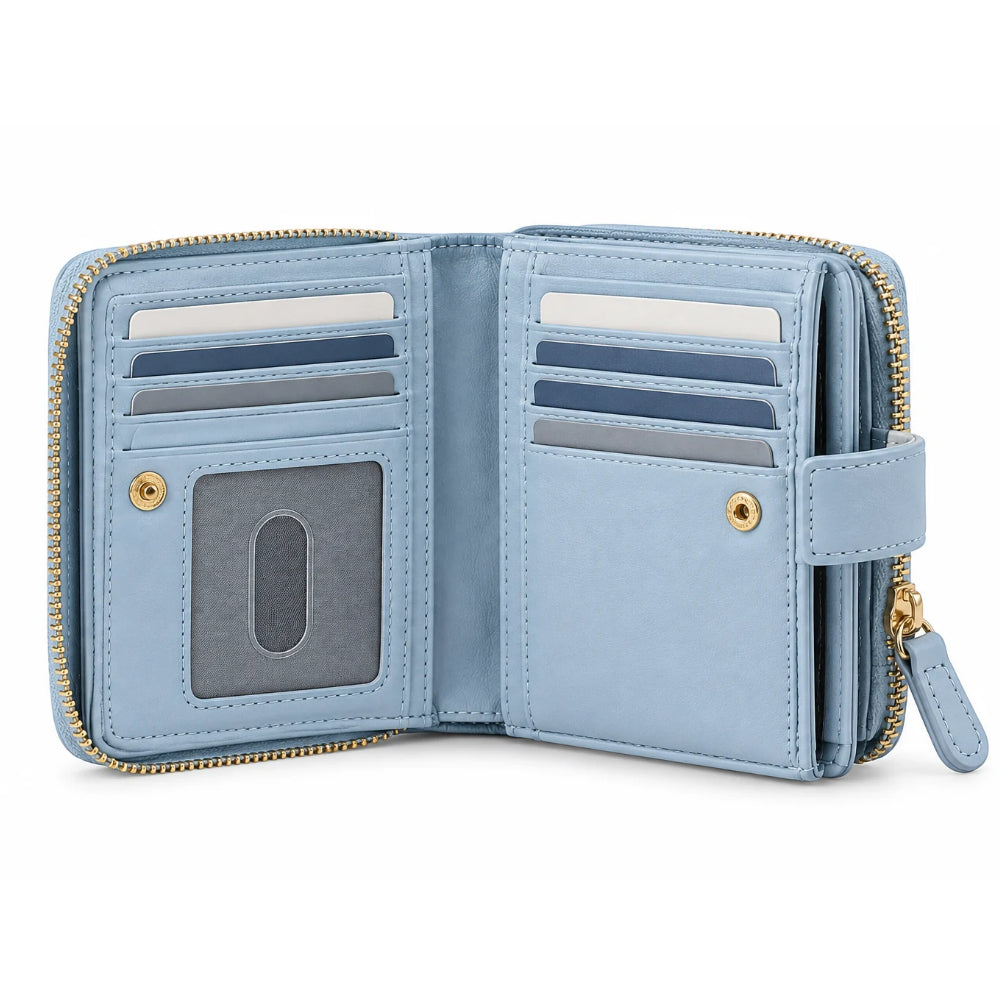 WEAVEW Light Blue Bifold Wallet